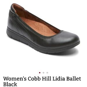 COBB HILL Lidia BALLET Black LEATHER Shoes 9.5